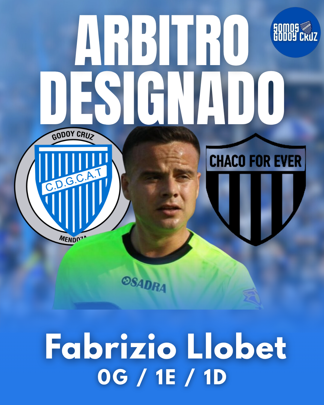 Fabrizio Llobet, el juez designado para la cita del Tomba frente al 'Negro'